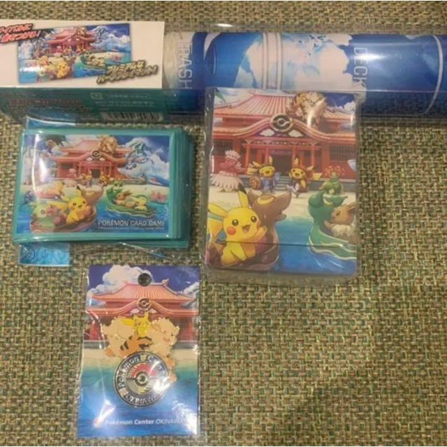 ポケモンセンター沖縄 ポケセン沖縄 オキナワ限定グッズ ポケカグッズ4点セット エンタメ/ホビーのトレーディングカード(カードサプライ/アクセサリ)の商品写真
