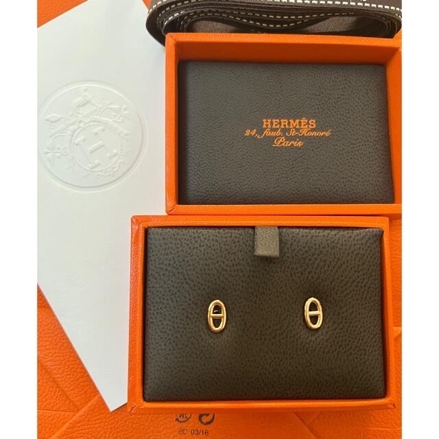 【新品未使用】HERMES⭐︎シェーヌダンクル　ピアス⭐︎エルメス⭐︎PGアクセサリー