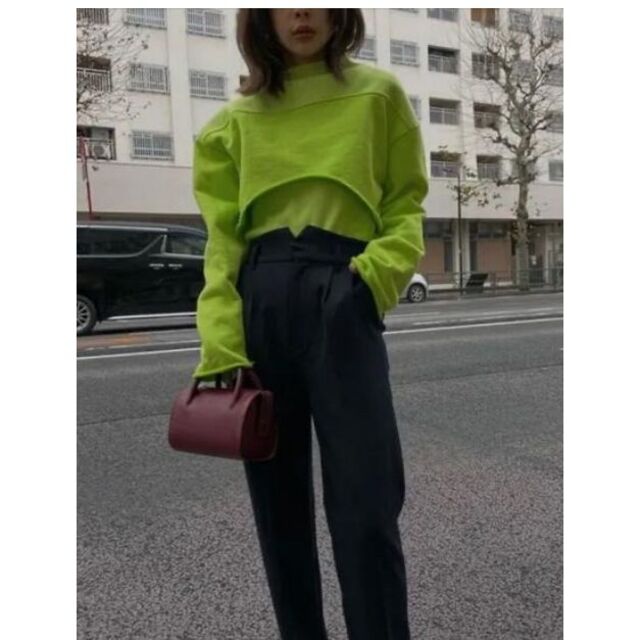Ameri VINTAGE - KITTY様専用OPEN SLEEVE LAYERED SWEATライムの