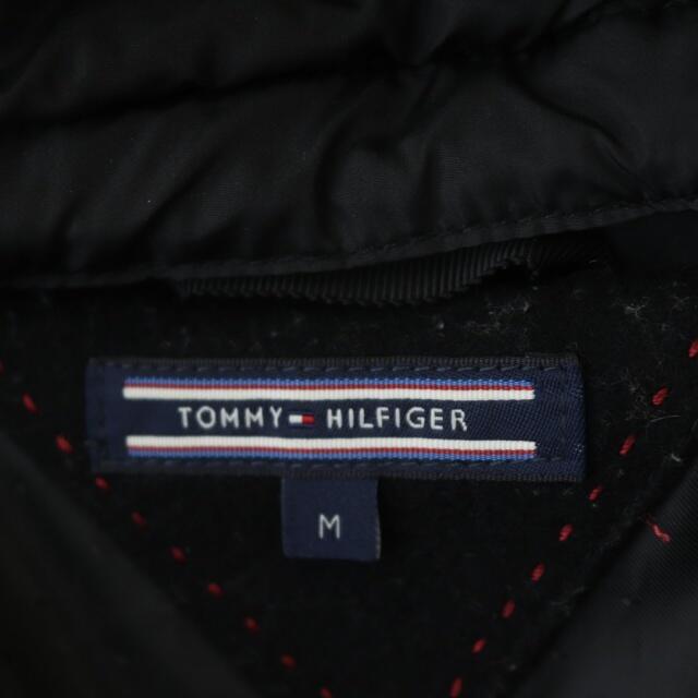 TOMMY HILFIGER(トミーヒルフィガー)のトミーヒルフィガー ファーフード 切替 ダウン ダッフルコート ロング M 黒 レディースのジャケット/アウター(ダッフルコート)の商品写真