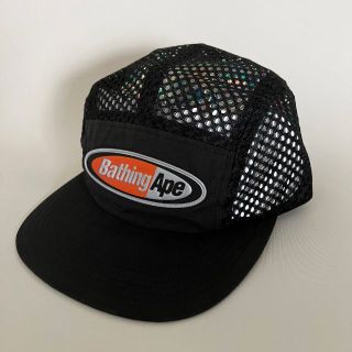 アベイシングエイプ(A BATHING APE)のBAPE メッシュ キャップ ブラック 夏帽子 メンズ CAP(キャップ)