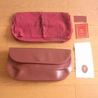 カルティエ(Cartier)の美品 Cartier カルティエ クラッチバッグ レッド 19×35×4cm(クラッチバッグ)