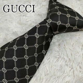 グッチ(Gucci)の希少✨GUCCI ネクタイ インターロッキング GG柄 ハイブランド ブラック(ネクタイ)