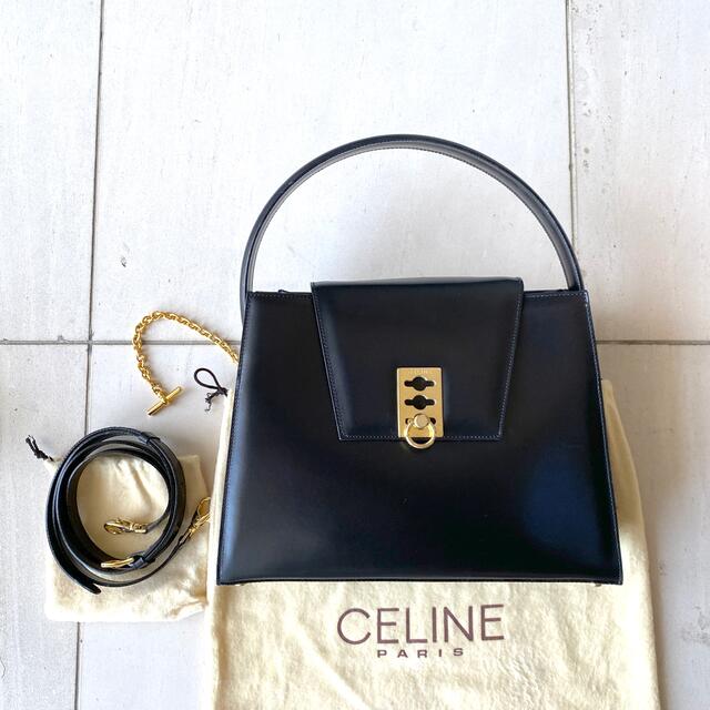 celine - CELINE セリーヌ 新品 カーフレザー バッグ ストラップ付き　ヴィンテージ
