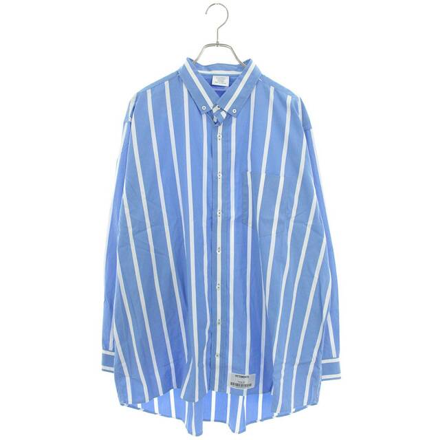 人気の春夏 VETEMENTS XS メンズ オーバーサイズストライプ長袖シャツ