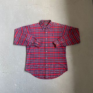 ポロラルフローレン(POLO RALPH LAUREN)の80s ラルフローレン チェック柄ボタンダウンシャツ XL レッド(シャツ)