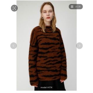 マウジー(moussy)のMOUSSY ゼブラ柄ニット(ニット/セーター)