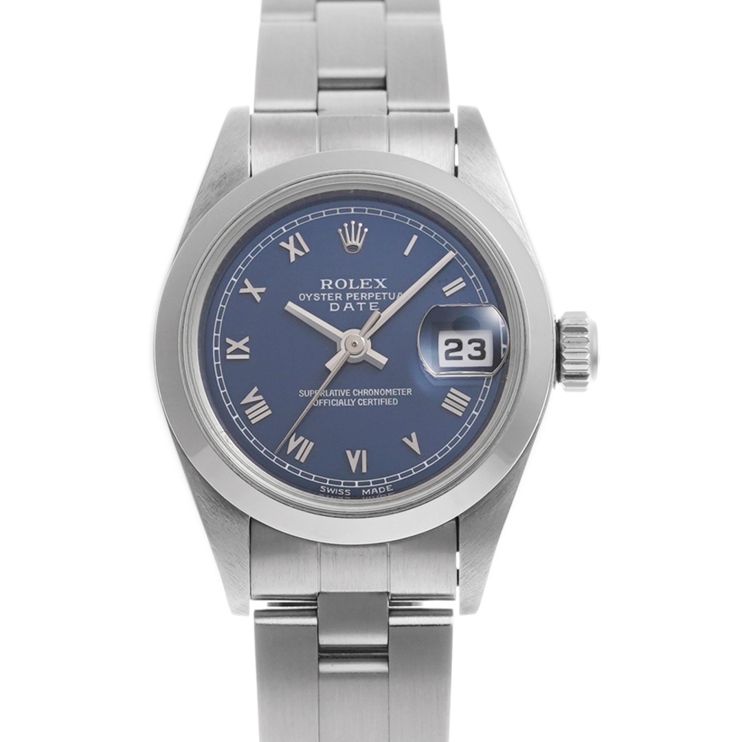 ROLEX - ロレックス オイスターパーペチュアル デイト Ref.69160 ブルー シリアルU番 中古品 レディース 腕時計