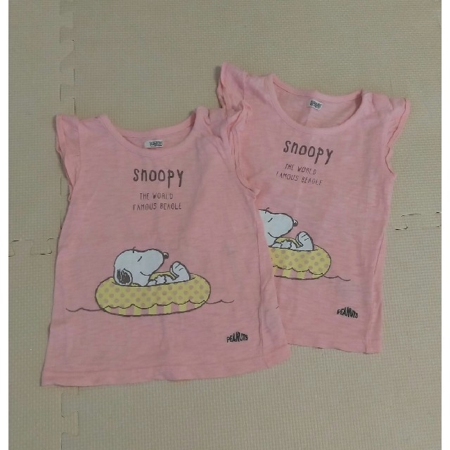 SNOOPY(スヌーピー)のTシャツ 双子 キッズ/ベビー/マタニティのキッズ服女の子用(90cm~)(Tシャツ/カットソー)の商品写真