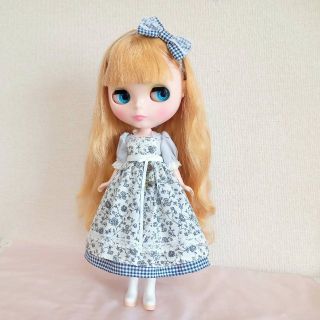 ハンドメイド「アリス風ワンピース 3点セット」ネオブライス・リカちゃんの服(人形)