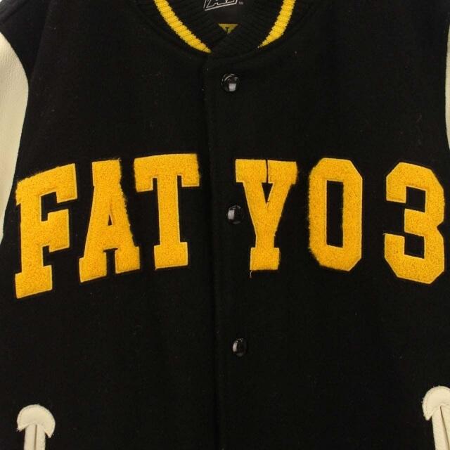FAT(エフエーティー)のFAT スタジャン スタジアムジャンパー 裏地キルティング 中綿 FAT 黒 メンズのジャケット/アウター(スタジャン)の商品写真