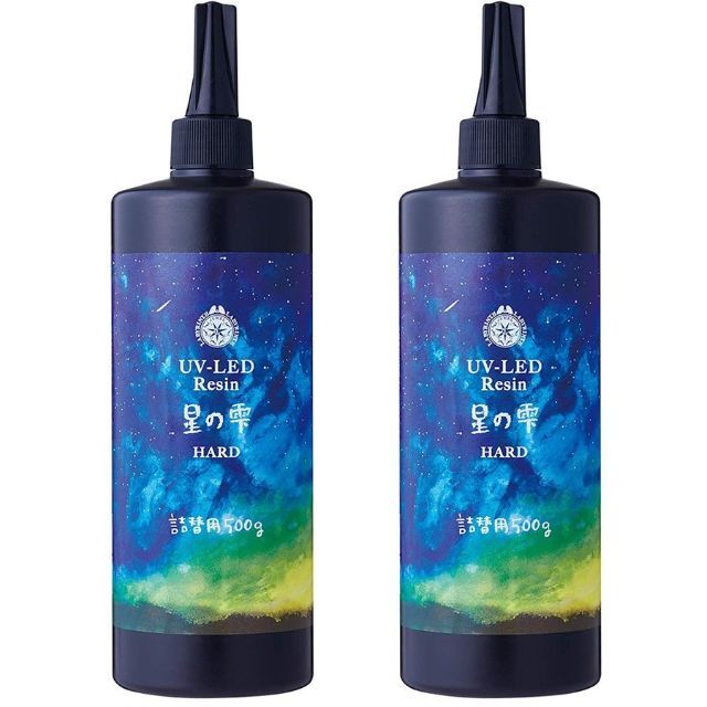 星の雫 ハード UV-LED レジン液 500g お得な5本 set !! 素材/材料 素材 ...