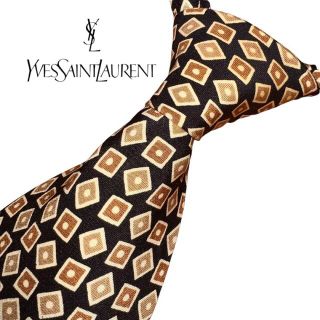 イヴサンローランボーテ(Yves Saint Laurent Beaute)の【本日限定値下げ】YSL イヴサンローラン ネクタイ 総柄 シルク100%(ネクタイ)