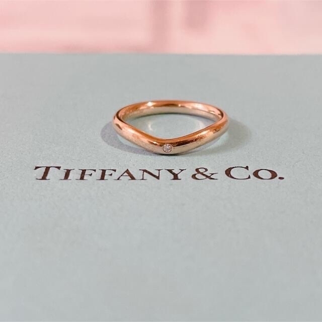 代引可】 Tiffany & k18PG ダイヤモンドリング バンドリング Tiffany