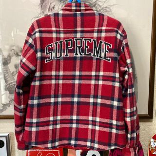 シュプリーム(Supreme)のSupreme Quilted Arc Logo Flannel Shirt L(シャツ)