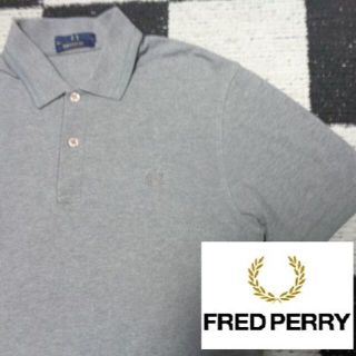 フレッドペリー(FRED PERRY)の英国製【フレッドペリー】半袖鹿の子ポロシャツ38'' 96cmグレー(ポロシャツ)