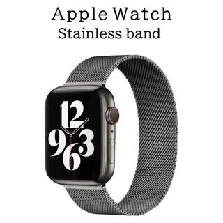 アップルウォッチ(Apple Watch)のApple Watch バンド ST ＃2 グレー 38/40/41(金属ベルト)
