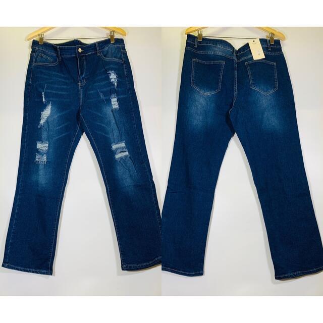 ダメージジーンズ　デニム　594ブルー　3XL  メンズのパンツ(デニム/ジーンズ)の商品写真