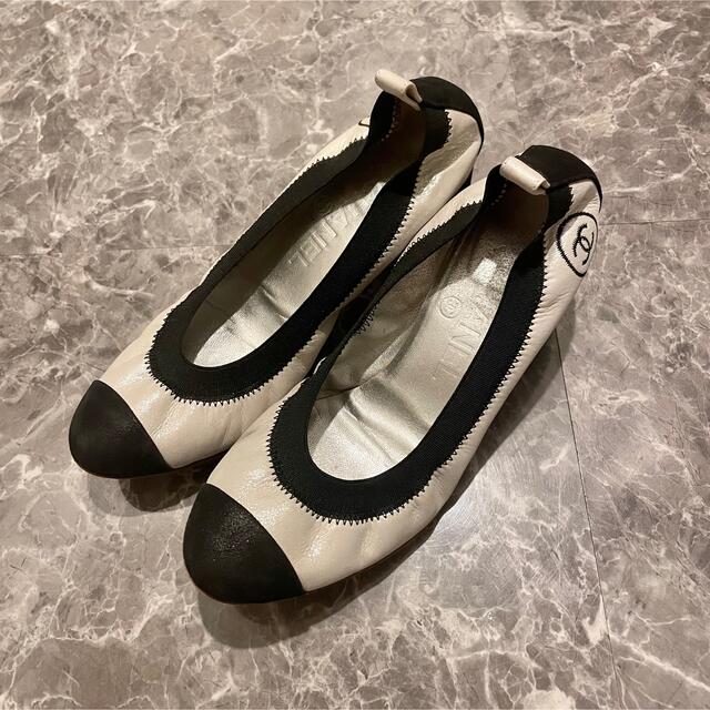 シャネル CHANEL パンプス チャンキーヒール バイカラー