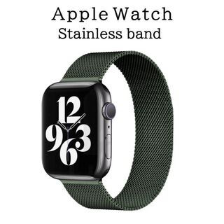 アップルウォッチ(Apple Watch)のApple Watch バンド ST ＃9 グリーン 38/40/41(金属ベルト)