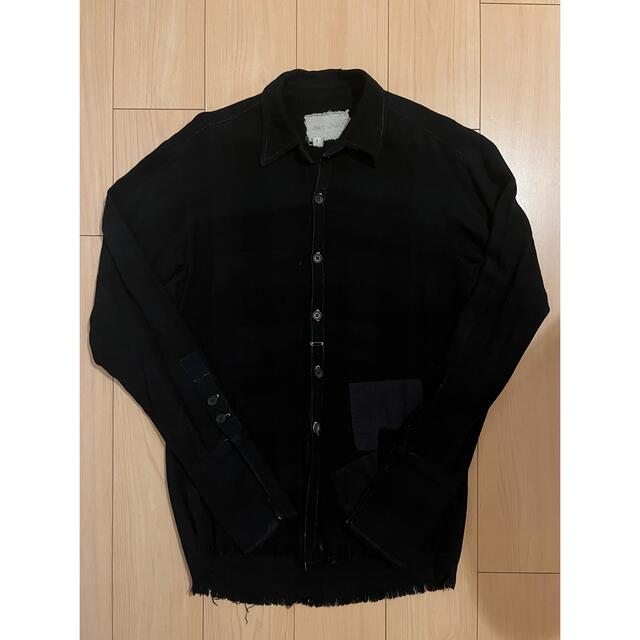 GREG LAUREN BLACK PATCHWORK STUDIO SHIRT