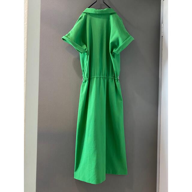 アンティーク ビンテージ 70s 緑 ドレス ガウン ワンピース 美品