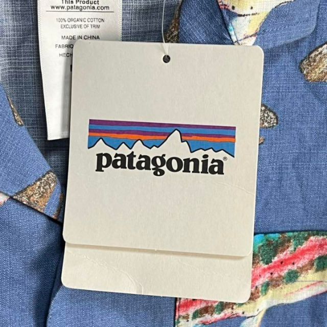 【未使用品】patagonia トラウト柄 アロハシャツ 総柄 3