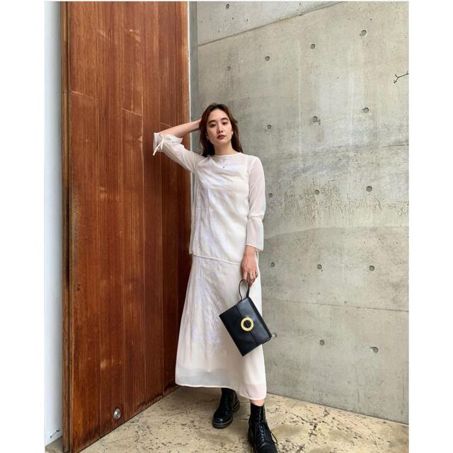 Ameri VINTAGE(アメリヴィンテージ)のameri ADELA SHEERTOPS&SHEERSKIRT レディースのワンピース(ロングワンピース/マキシワンピース)の商品写真