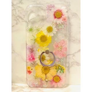 全機種対応 iPhoneケース 押し花ケース 押し花 ケース 花 Android(スマホケース)