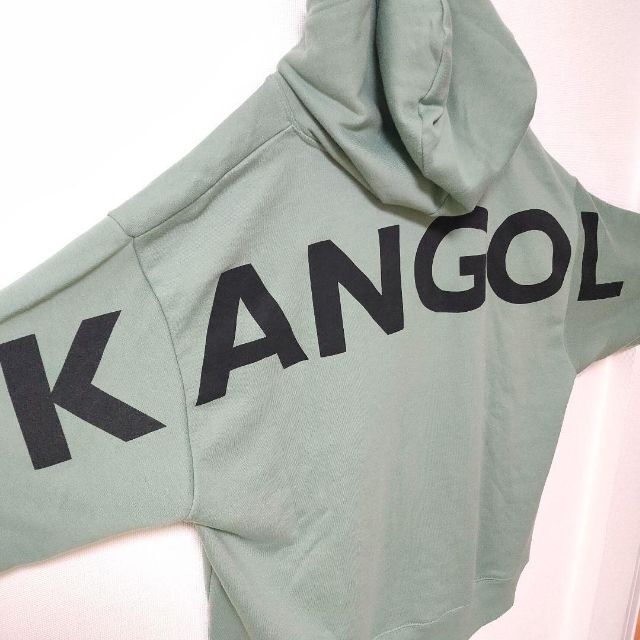 KANGOL(カンゴール)のKANGOL くすみ緑 バックプリント プルオーバー パーカー カンゴール 裏毛 メンズのトップス(パーカー)の商品写真