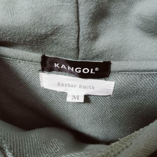 KANGOL(カンゴール)のKANGOL くすみ緑 バックプリント プルオーバー パーカー カンゴール 裏毛 メンズのトップス(パーカー)の商品写真