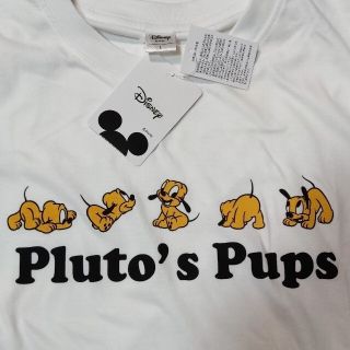 ディズニー(Disney)のディズニー　プルート　Tシャツ　新品　半袖　Lサイズ　キャラクタープリント(Tシャツ/カットソー(半袖/袖なし))