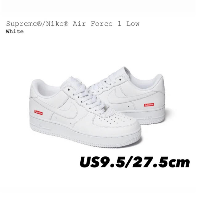 Supreme®/Nike® Air Force 1 Low 27.5cm