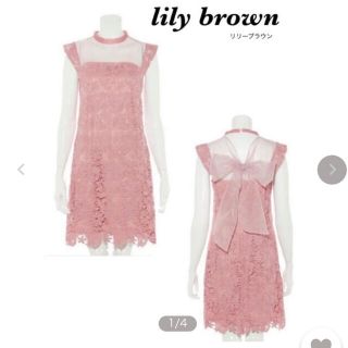 リリーブラウン(Lily Brown)のリリーブラウン　バックリボンワンピース(ミニワンピース)