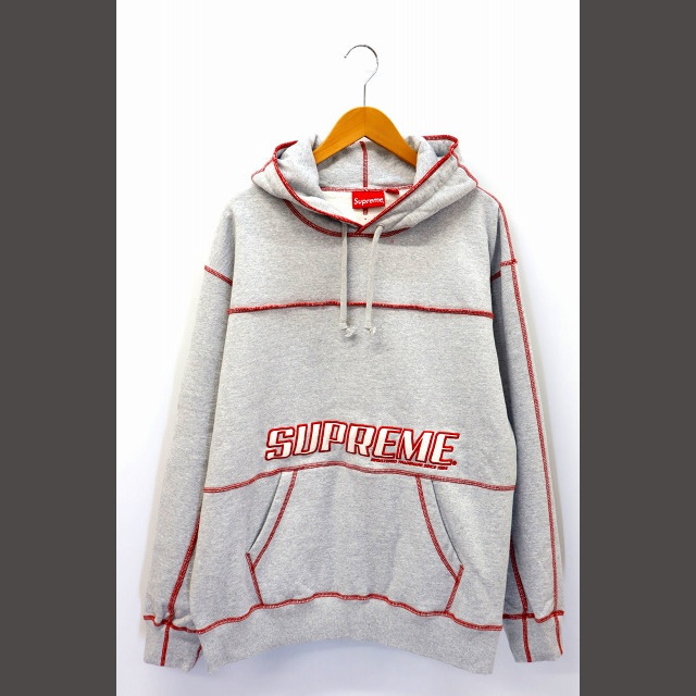 SUPREME Coverstitch Hooded Sweatshirt L