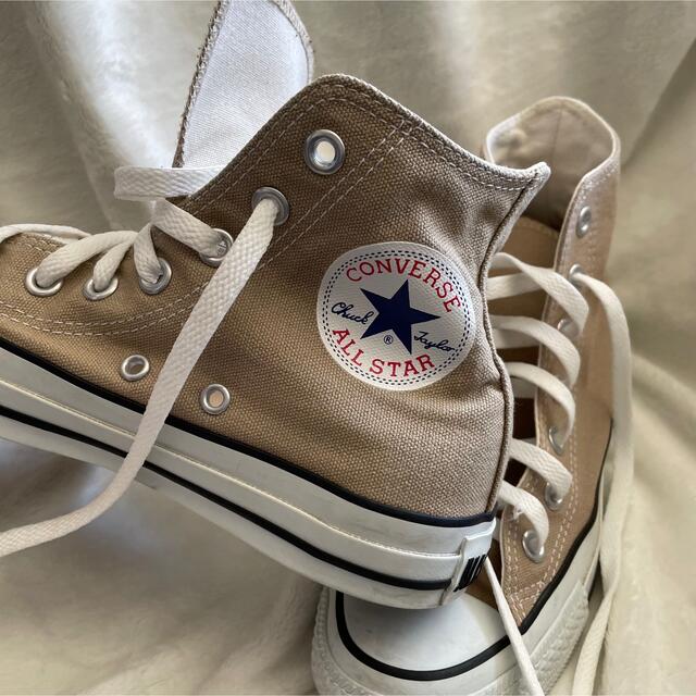 CONVERSE(コンバース)のコンバースハイカット　ベージュ　23.5cm レディースの靴/シューズ(スニーカー)の商品写真