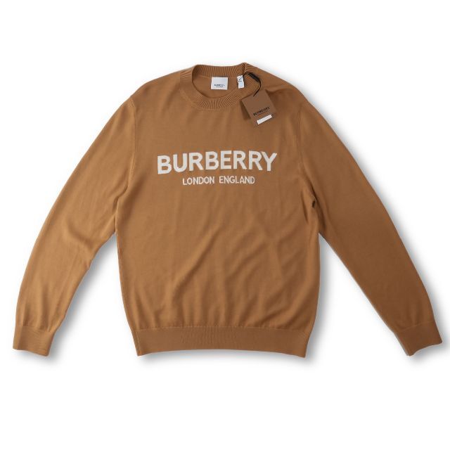 新品 BURBERRY ロゴインターシャウールブレンド セーター M