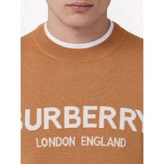 BURBERRY - 新品 BURBERRY ロゴインターシャウールブレンド セーター M