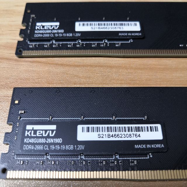 KLEVV メモリ DDR4 2666 PC4-21300 8GB*2 16GB 5