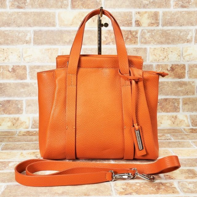 美品 マウロゴヴェルナ 2WAY レザー トートバッグ 伊製 自立 sasebo-jc
