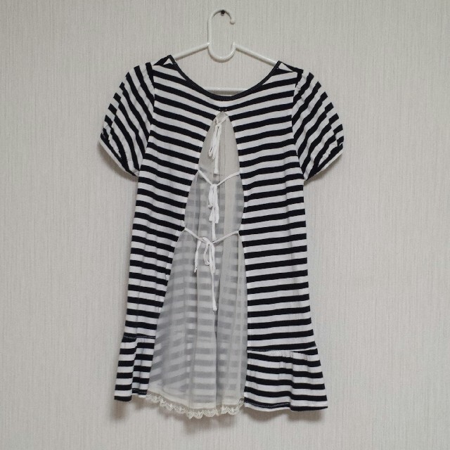 franche lippee(フランシュリッペ)のフランシュリッペ　ボーダー　Tシャツ　チュニック　シフォン レディースのトップス(Tシャツ(半袖/袖なし))の商品写真