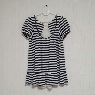 フランシュリッペ(franche lippee)のフランシュリッペ　ボーダー　Tシャツ　チュニック　シフォン(Tシャツ(半袖/袖なし))