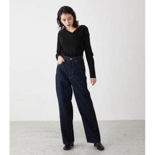 アズールバイマウジー(AZUL by moussy)のHIGH WAIST DENIM WIDE ２　AZUL by moussy(デニム/ジーンズ)