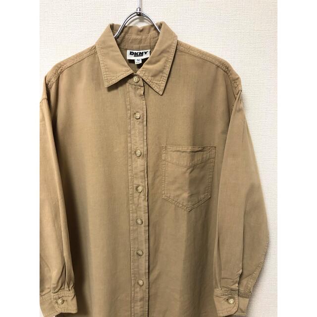 90's USA製 DKNY VINTAGE LINEN SHIRT ダナ