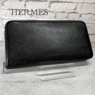 エルメス(Hermes)のエルメス HERMES 長財布 アザップロング シルクイン ブラック レッド(財布)