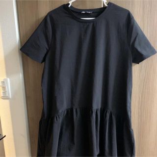 ザラ(ZARA)のワンピース　ZARA ザラ　ブラック　ミニワンピース　膝丈ワンピース(ひざ丈ワンピース)