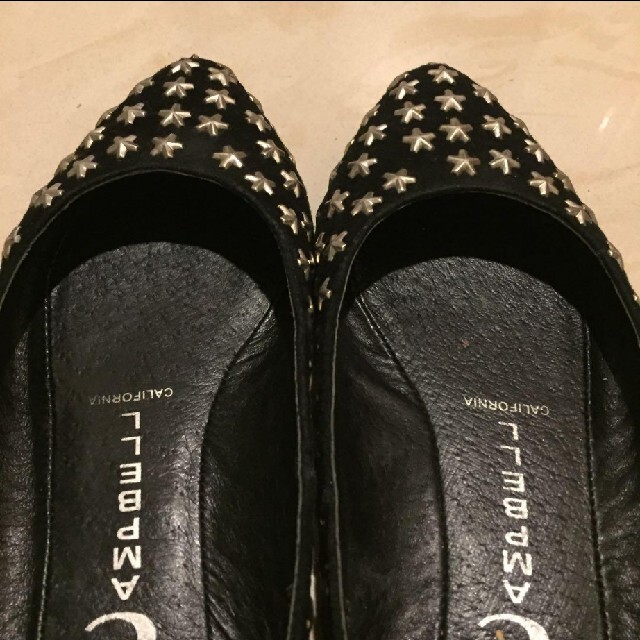 JEFFREY CAMPBELL(ジェフリーキャンベル)の【美品】ジェフリーキャンベル☆キラキラフラットシューズ レディースの靴/シューズ(バレエシューズ)の商品写真