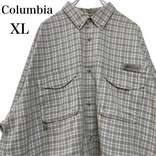 コロンビア(Columbia)のColumbia コロンビア 長チェック柄 シャツ ヴィンテージ メンズXL(シャツ)