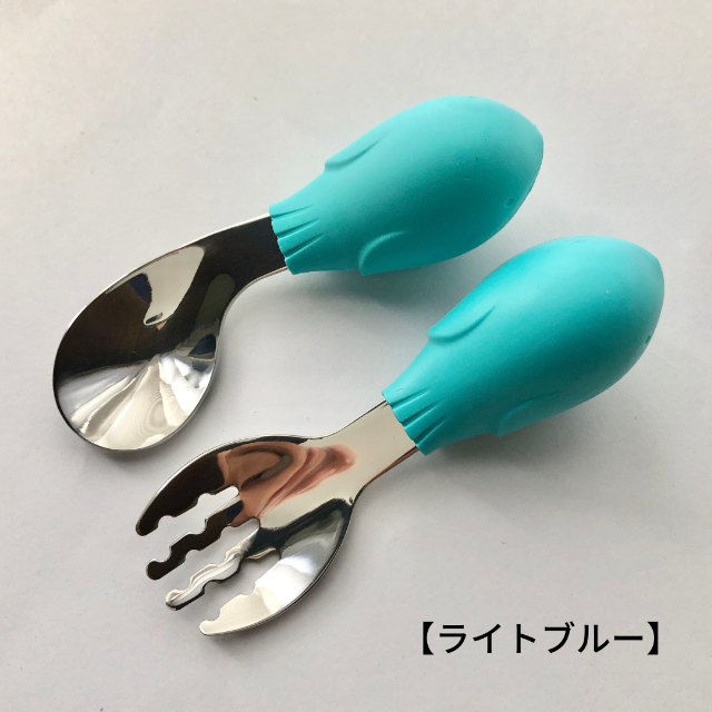 選ぶなら ベビー スプーン フォーク 緑 お食い初め 離乳食 羽 軽い
