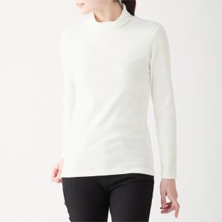 ムジルシリョウヒン(MUJI (無印良品))のストレッチフライス編みタートルネックＴシャツ(Tシャツ(長袖/七分))